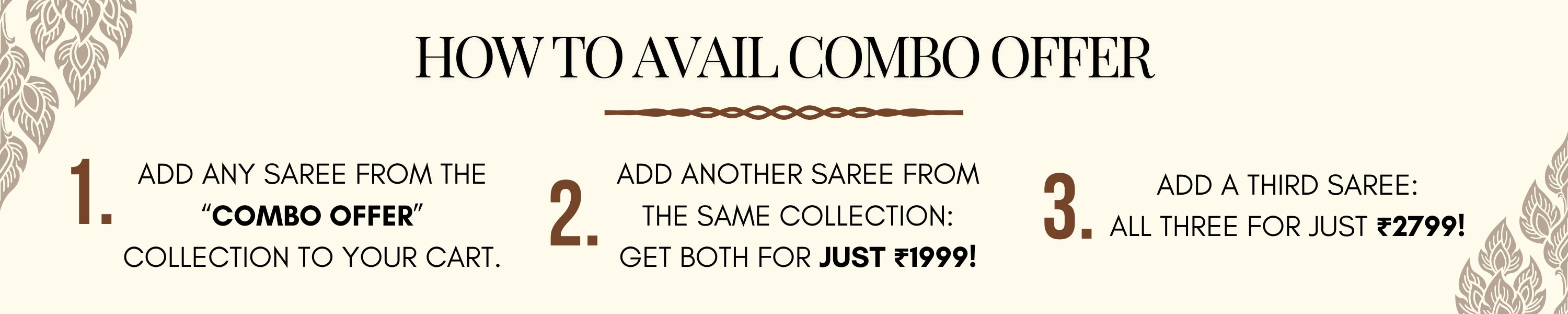 How to avail combo ?